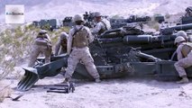 US Marines Firing the M777 155mm Howitzer