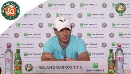Press conference Rafael Nadal 2015 French Open / R64