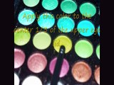 Jade Glitter Green Eye Shadow Tutorial Using 120 Color Palette