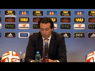Unai Emery, feliz tras hacer historia con el Sevilla