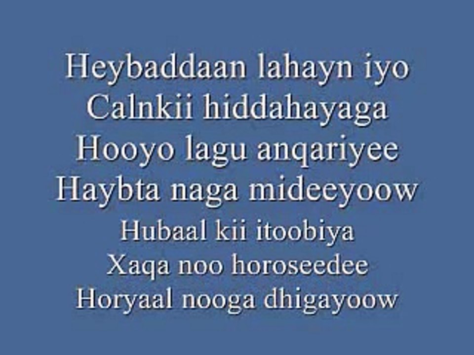 Heesta Calanka Deegaanka Soomaalida