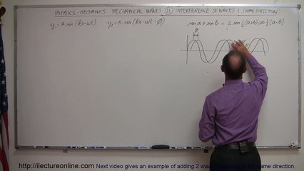 Physics - Mechanics: Mechanical Waves (11 of 21) The Interference of Waves (Same Direction)