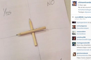 Jesús "Chino" Miranda hizo el reto Charlie-Charlie y se llevó un susto