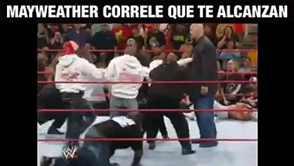 ¡Mayweather también sabe de lucha libre pero.... no sabe contra quien se metió!