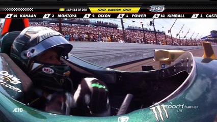 Indycar Indy500 2015 Carpenter and Servia crash