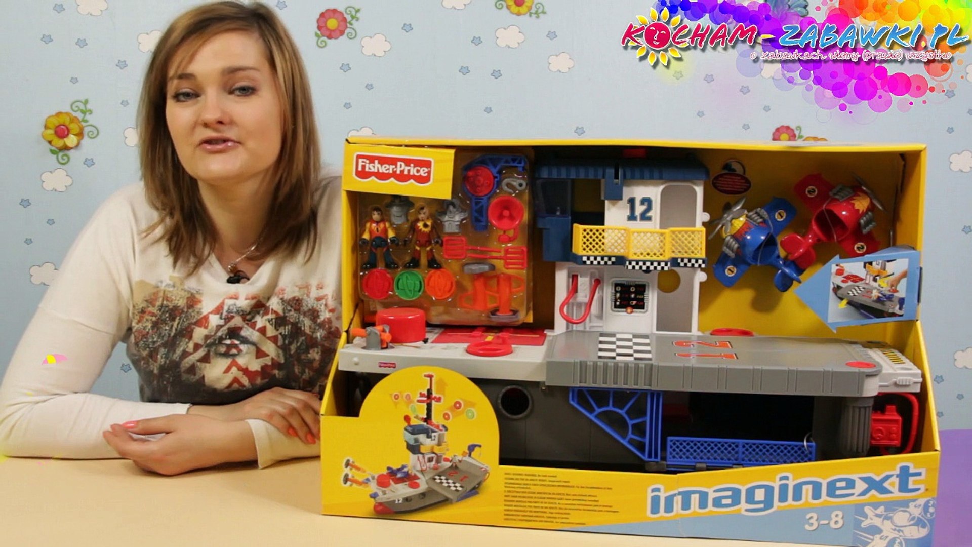 Fisher price imaginext sky racers aircraft hot sale carrier playset