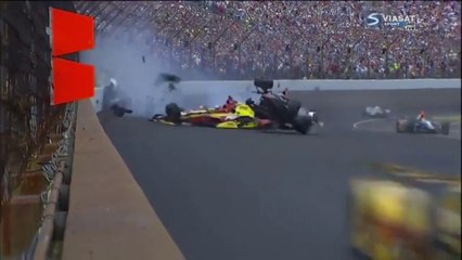 Indycar Indy 500 2015 Hawksworth Coletti Huge Crash