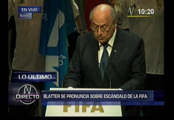 Joseph Blatter: "Los sospechosos llenan de vergüenza y humillación al fútbol"