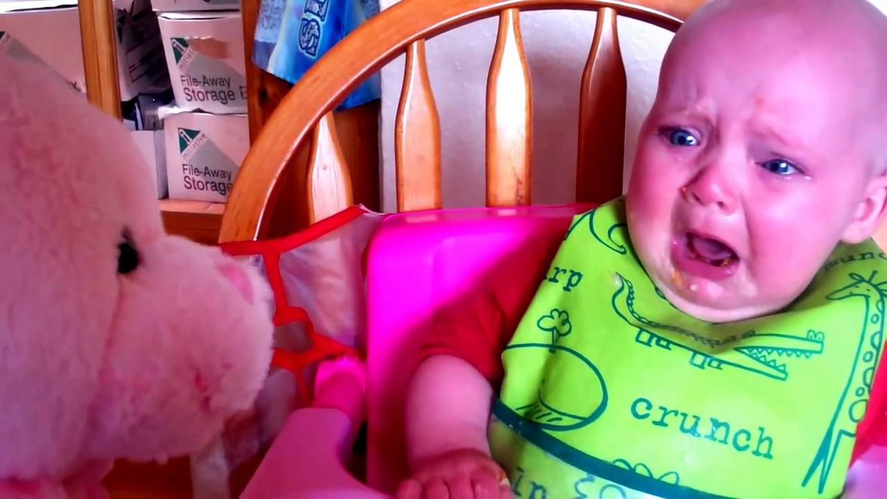 Funny babies being scared