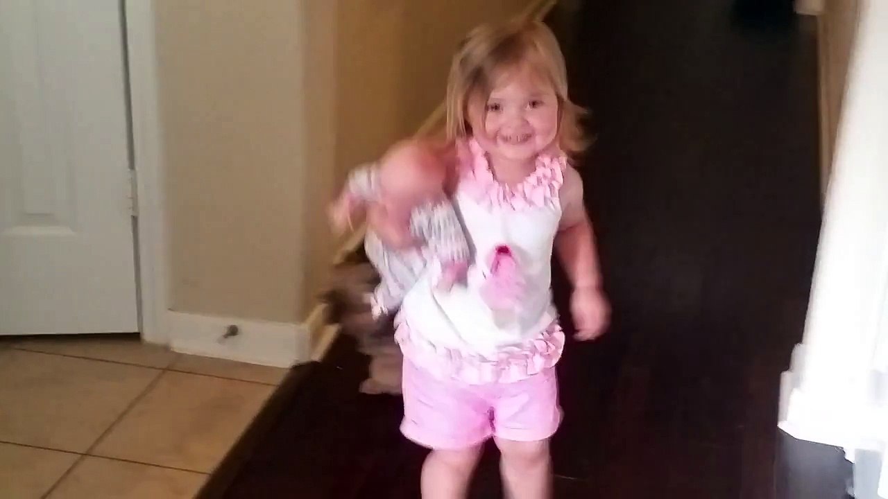 Lucy dancing with her baby