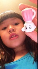Jady giving introduction on her Shopkins toys