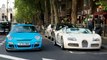 Arab GOLD Chrome Bugatti Veyron Grand Sport in London! + RED Chrome Rolls Royce Phantom