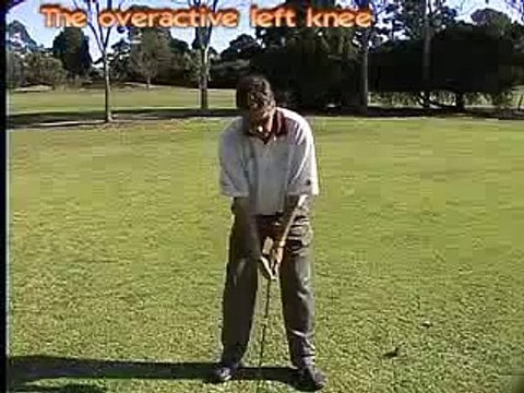 Golf swing tips, golf lessons Melbourne, the overactive left knee