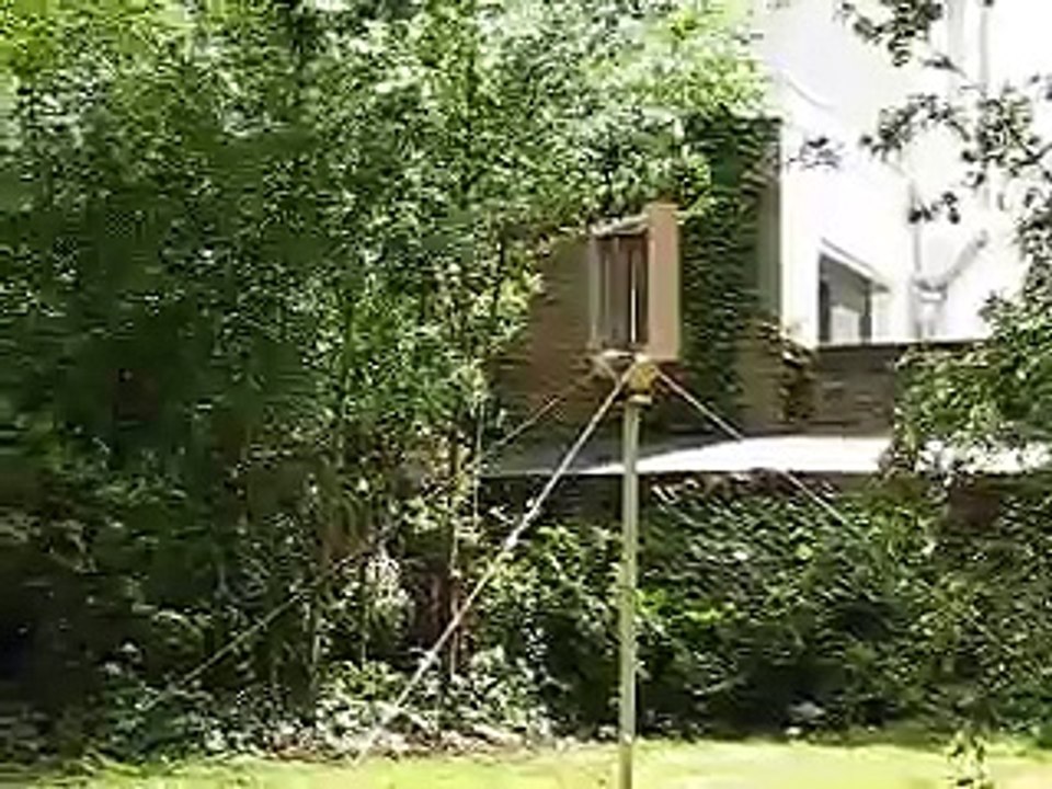 VAWT ( vertical axis wind turbine ) Home made Turbine  Spinning Super Fast