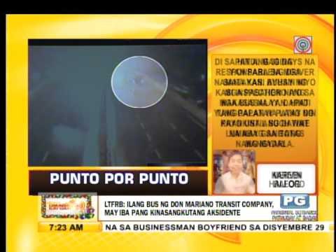 Punto por Punto: Ilang Don Mariano buses, nasangkot sa aksidente