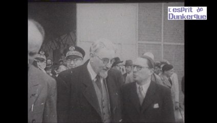 1947 Visite de Paul Ramadier, président du Conseil, à Dunkerque.