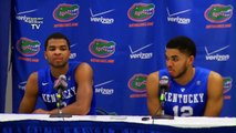 Kentucky Wildcats TV: Aaron Harrison and Karl-Anthony Towns - Florida Postgame