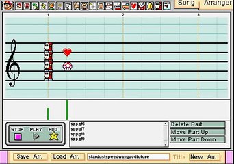 Sonic CD Stardust Speedway Good Future in Mario Paint (Jap/Eur soundtrack)