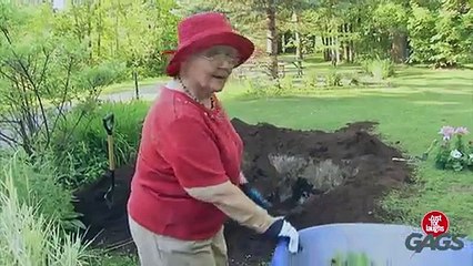Evil Old Lady Buries Her Husband_