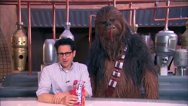J.J. Abrams Chewbacca Take the #TwizzlerChallenge Show HD | Jimmy Kimmel