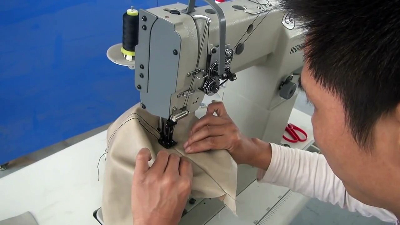 768-273 Two needle post bed compound feed upholstery sewing machine