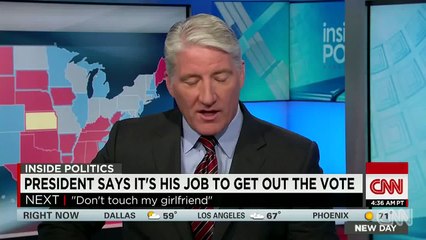 Un homme dit à Obama "touchez pas à ma copine".
