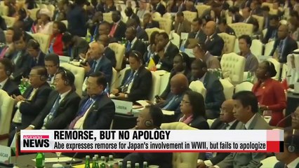 Abe expresses remorse for Japan's involvement in WWII, but fails to apologize