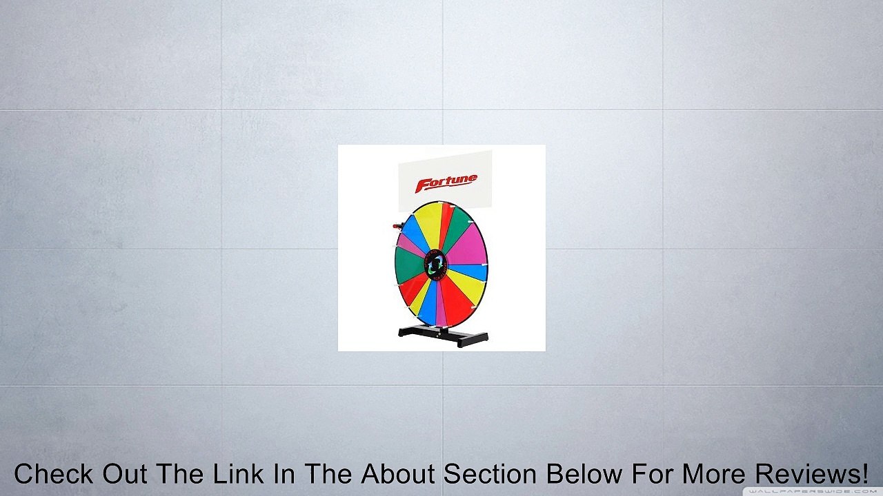 24" 14 Slots Unequal Tabletop Dry Erase Prize Wheel w/ Display Board Review