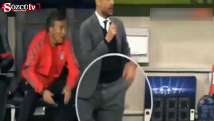 Guardiola sevinirken pantolonu  böyle yırtıldı
