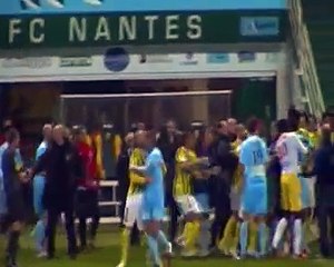 Bagarre générale FC Nantes - AC Ajaccio 11/03/2011: Andy Delort à l'état brute