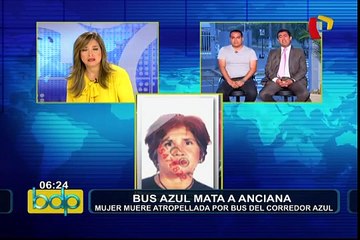 Anciana muere arrollada por bus azul: advierten que chofer habría cometido imprudencia