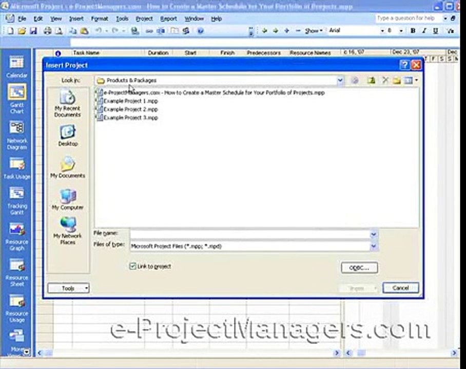 How to Create a Master Schedule with MS Project