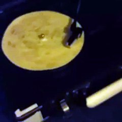 Fajitas sur une platine vinyle