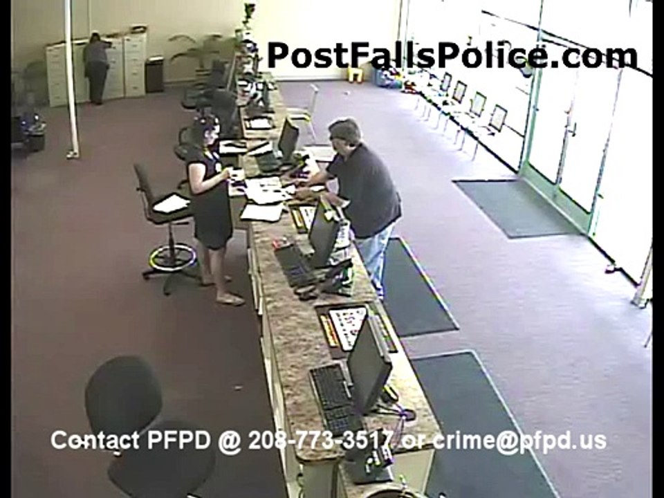 60sec Bank Office Robbery in Post Falls, Idaho