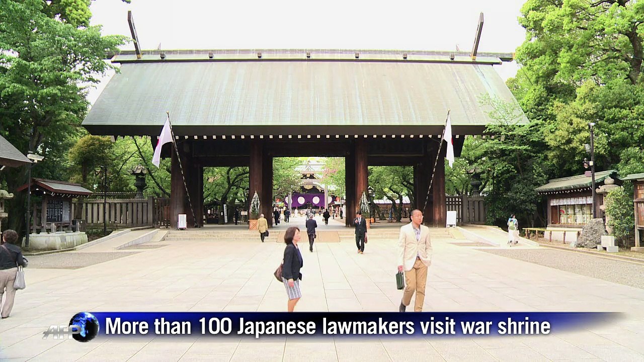 More than 100 Japanese lawmakers visit Tokyo wa...