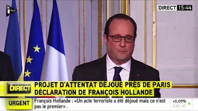 Attentat évité : « nous devons améliorer notre capacité de renseignement » selon François Hollande