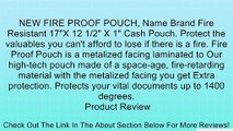 NEW FIRE PROOF POUCH, Name Brand Fire Resistant 17