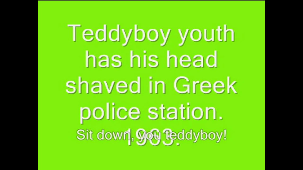 hand clippers haircut on yob by police in Greece 1960s