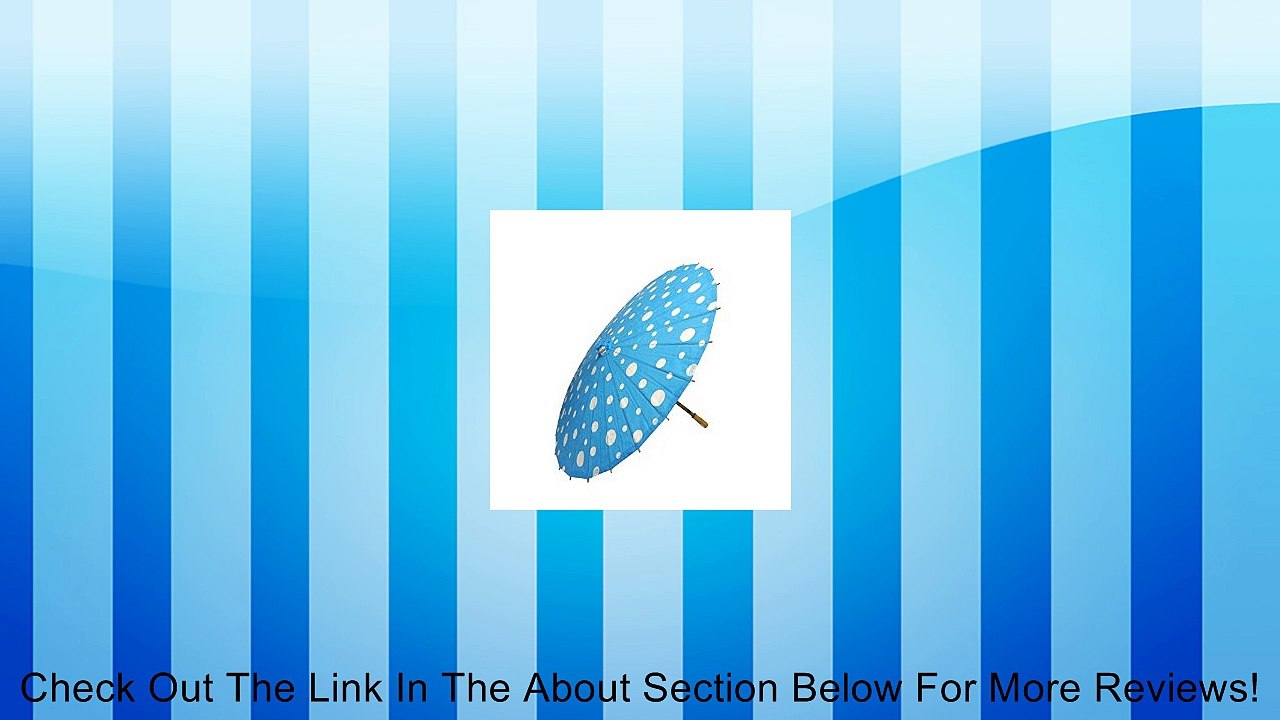 32" Turquoise Polka Dot Paper Parasol Review