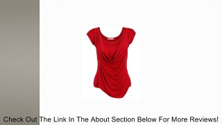 KRISP Womens Cowl Neck Blouse Stretch Summer T Shirt Short Crop Top Sexy Party Review