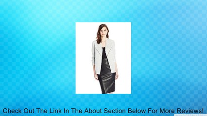 Elie Tahari Women's Leeann Whitened Tweed Long Jacket Review