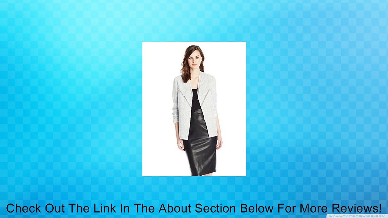 Elie Tahari Women's Leeann Whitened Tweed Long Jacket Review