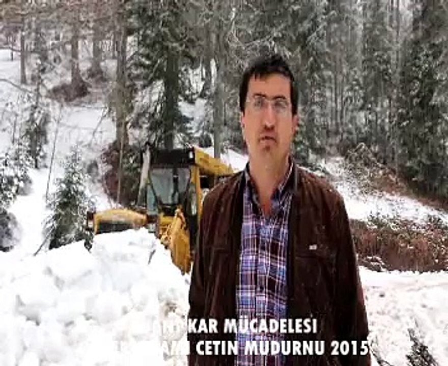 Abant'ta Orman yolunda Dozerle Kar Mücadelesi