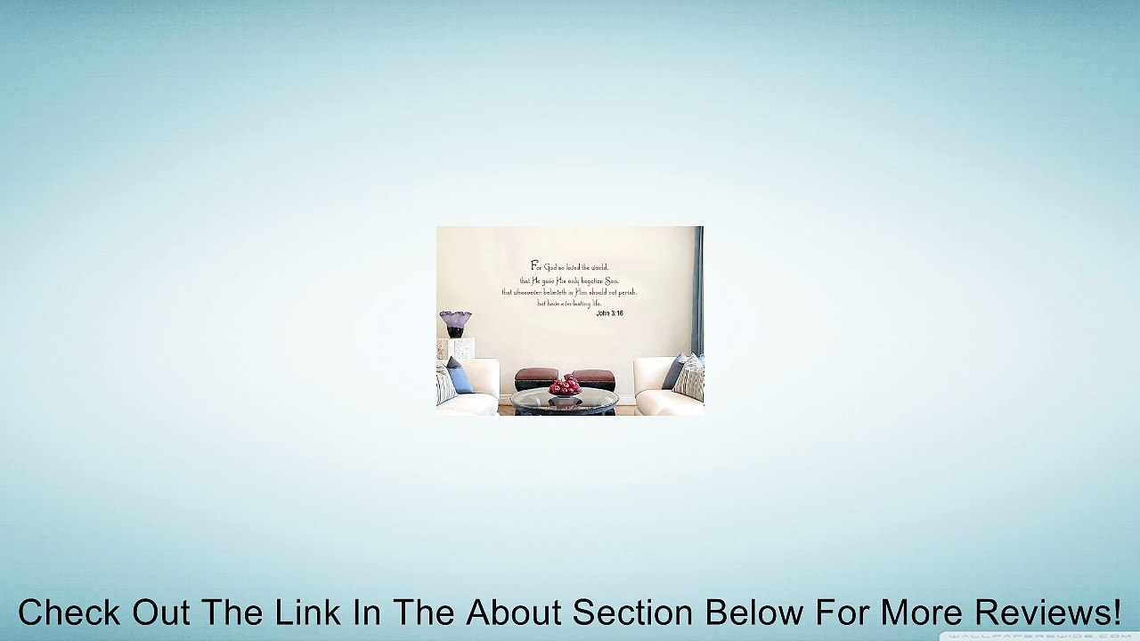 John 3:16 Vinyl Wall Decal Sticker Art Review