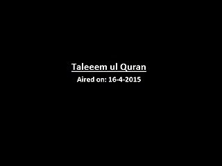 Taleem ul Quran (16-4-2015)
