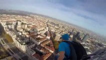 BASE Jump from high tower in france!
