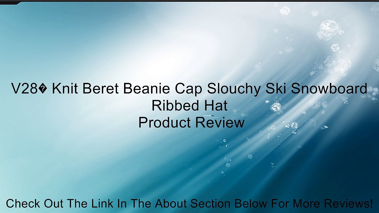 V28� Knit Beret Beanie Cap Slouchy Ski Snowboard Ribbed Hat Review
