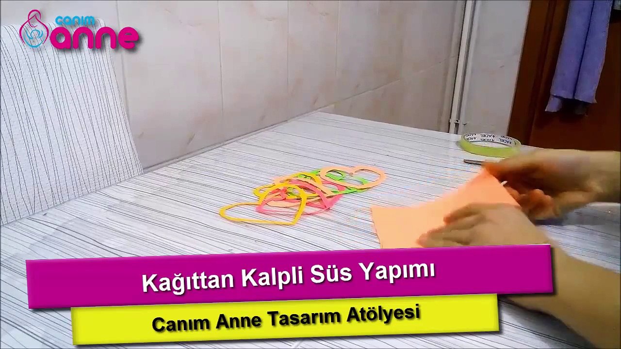 Kağıttan Kalpli Süs Yapımı