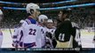 Matt Cooke chirping at Rick Nash on Rangers' bench April 5 2013 NY Rangers vs Pittsburgh Penguins