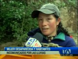 Una mujer está desaparecida por fuertes lluvias en Cuenca